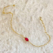 Burma Natural Pigeon Blood Ruby Diamond Bracelet D0.51ct d0.05ct 18K Gold